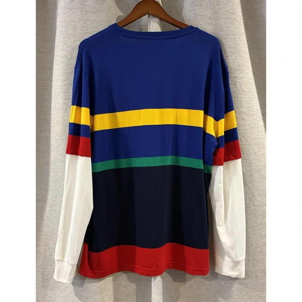 Polo Ralph‎ Lauren Striped Colorful Long sleeve T Shirt Size Large